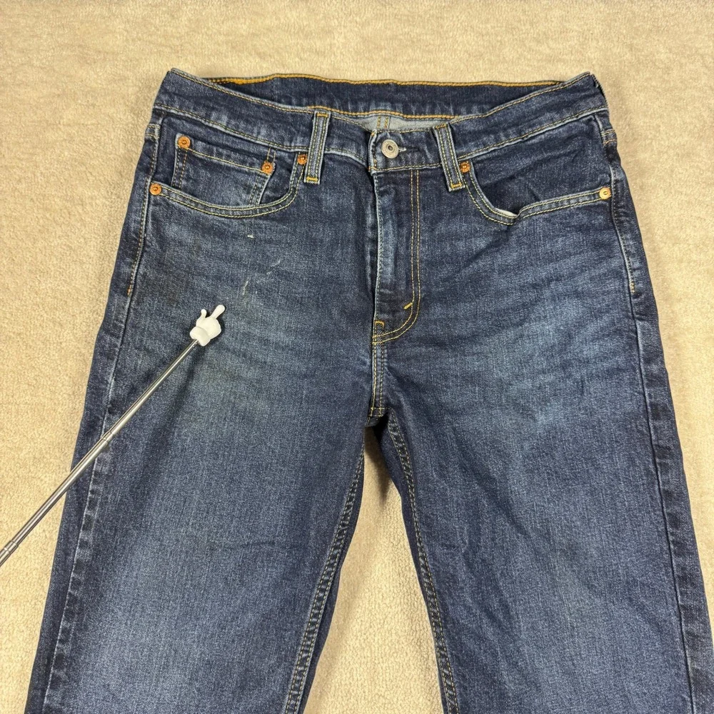 Levi's Jeans Mens 32x30 Blue 514 Straight Fit Stretch Dark Wash Denim Pant